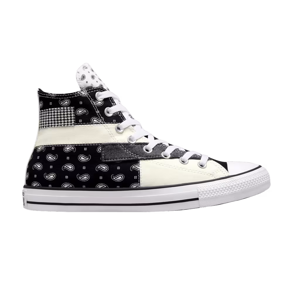 Converse Chuck Taylor All Star High Hacked Patterns - Black Paisley