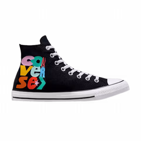 Converse Chuck Taylor All Star High 'Smiley Floral Print - Black'