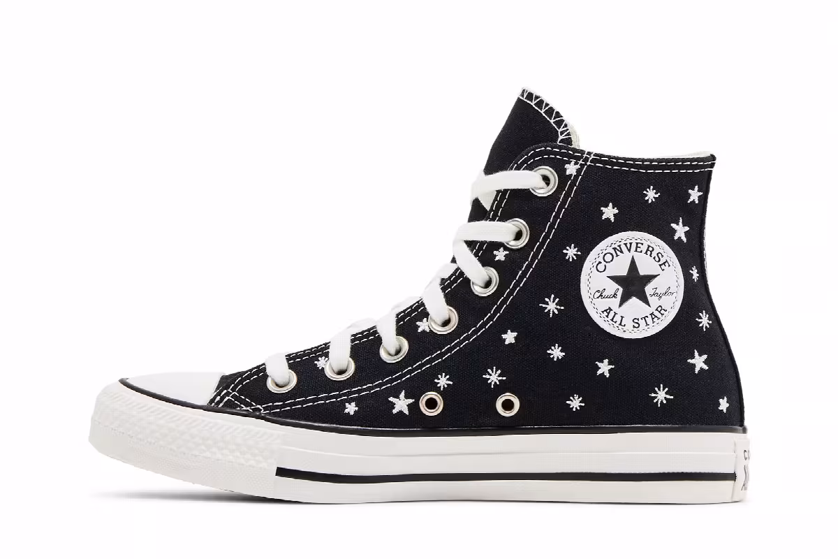 Converse Women's Chuck Taylor All Star High Embroidered Stars, view 4