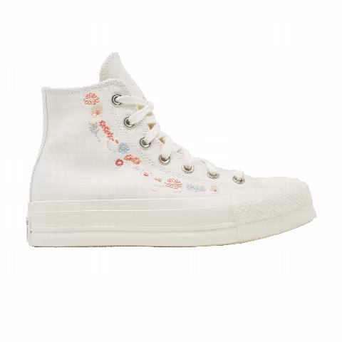 Converse Wmns Chuck Taylor All Star Lift Platform 'Embroidered Floral - Egret'