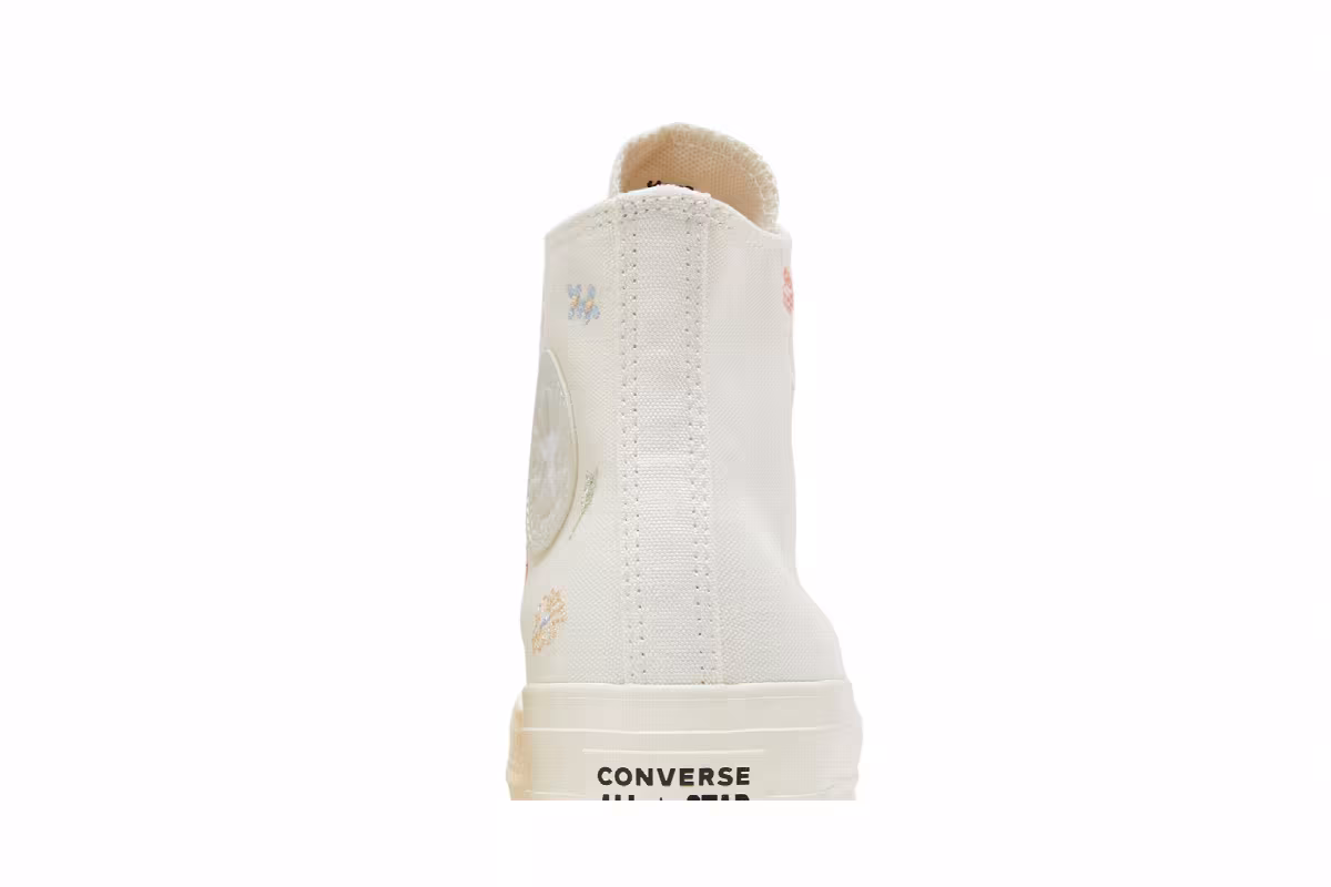 Converse Women's Chuck Taylor All Star Lift Platform Embroidered Floral - Egret, view 8