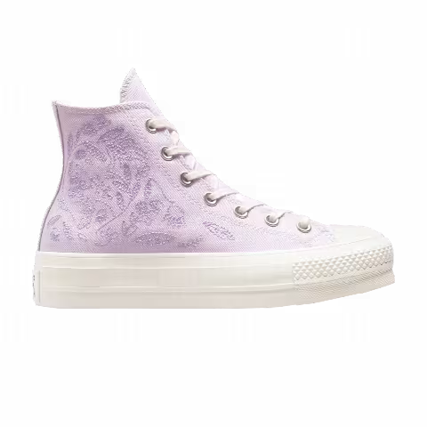 Converse Wmns Chuck Taylor All Star Lift Platform High 'Embroidered Floral - Pale Amethyst'