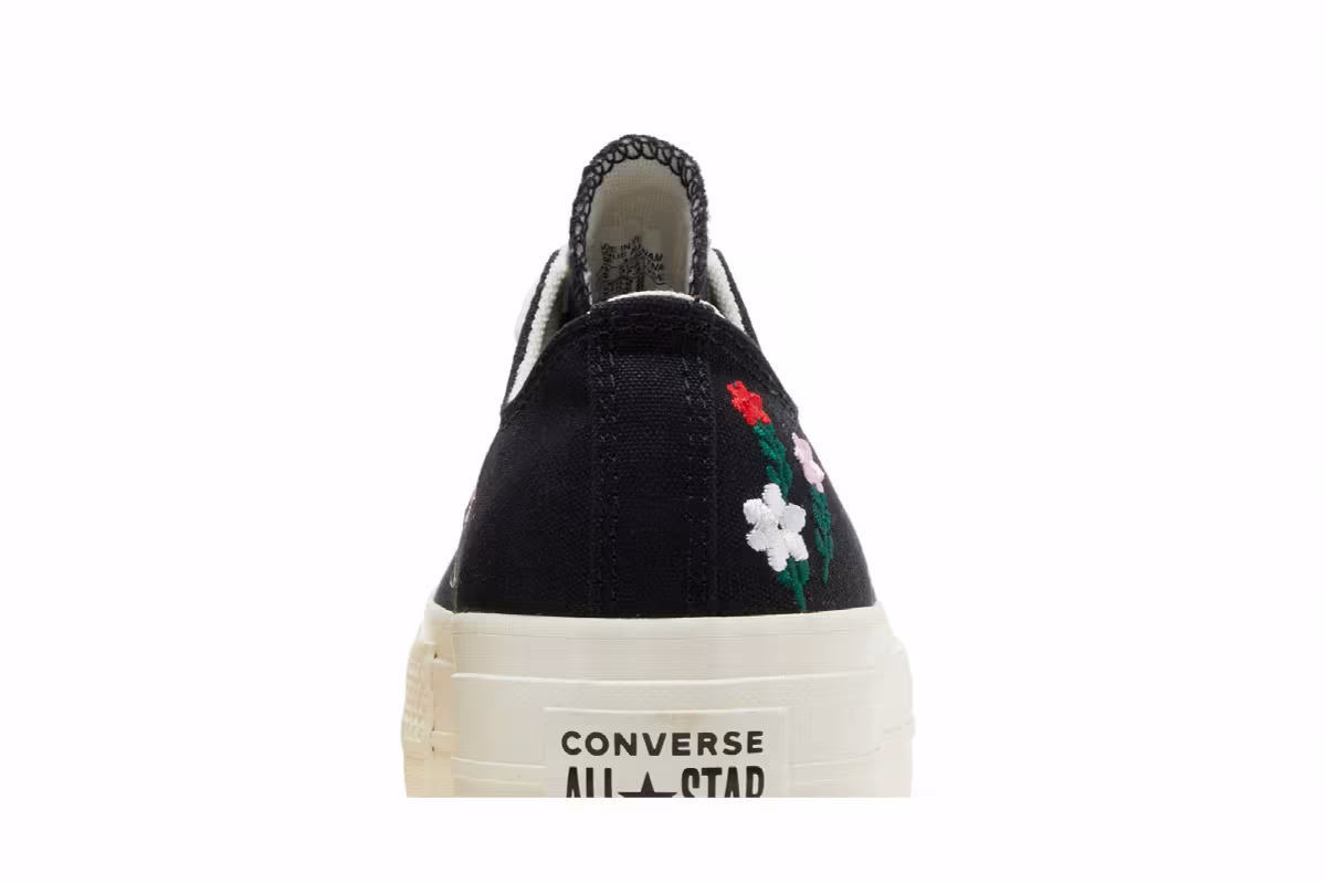 Converse Women's Chuck Taylor All Star Lift Platform Low Floral Embroidery, view 8