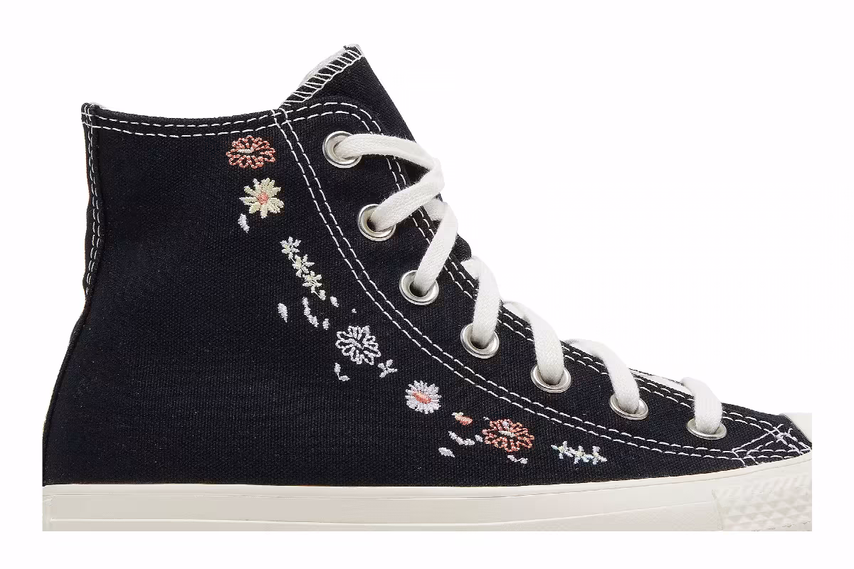 Converse Women's Chuck Taylor All Star High Embroidered Floral - Black, view 3