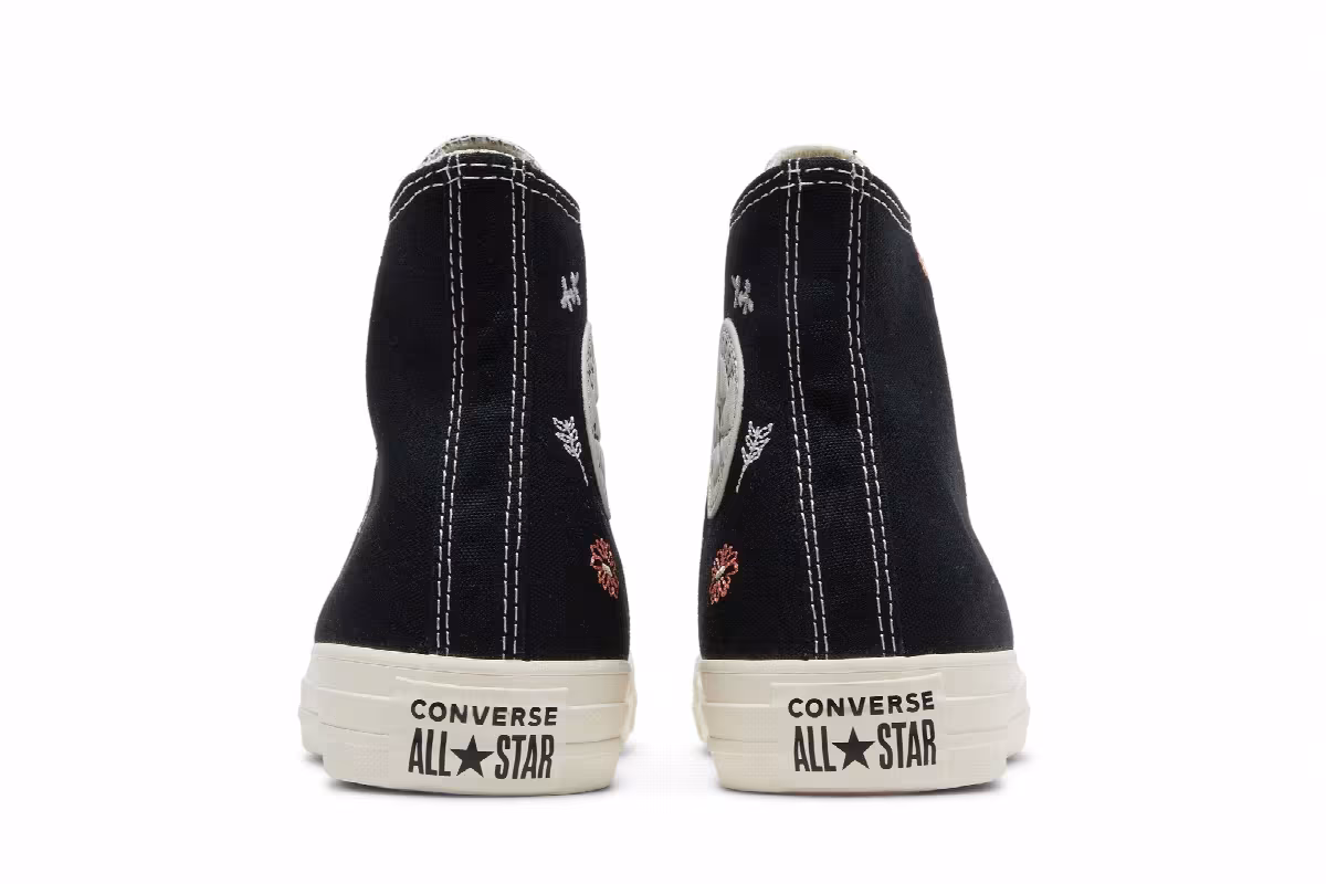 Converse Women's Chuck Taylor All Star High Embroidered Floral - Black, view 7