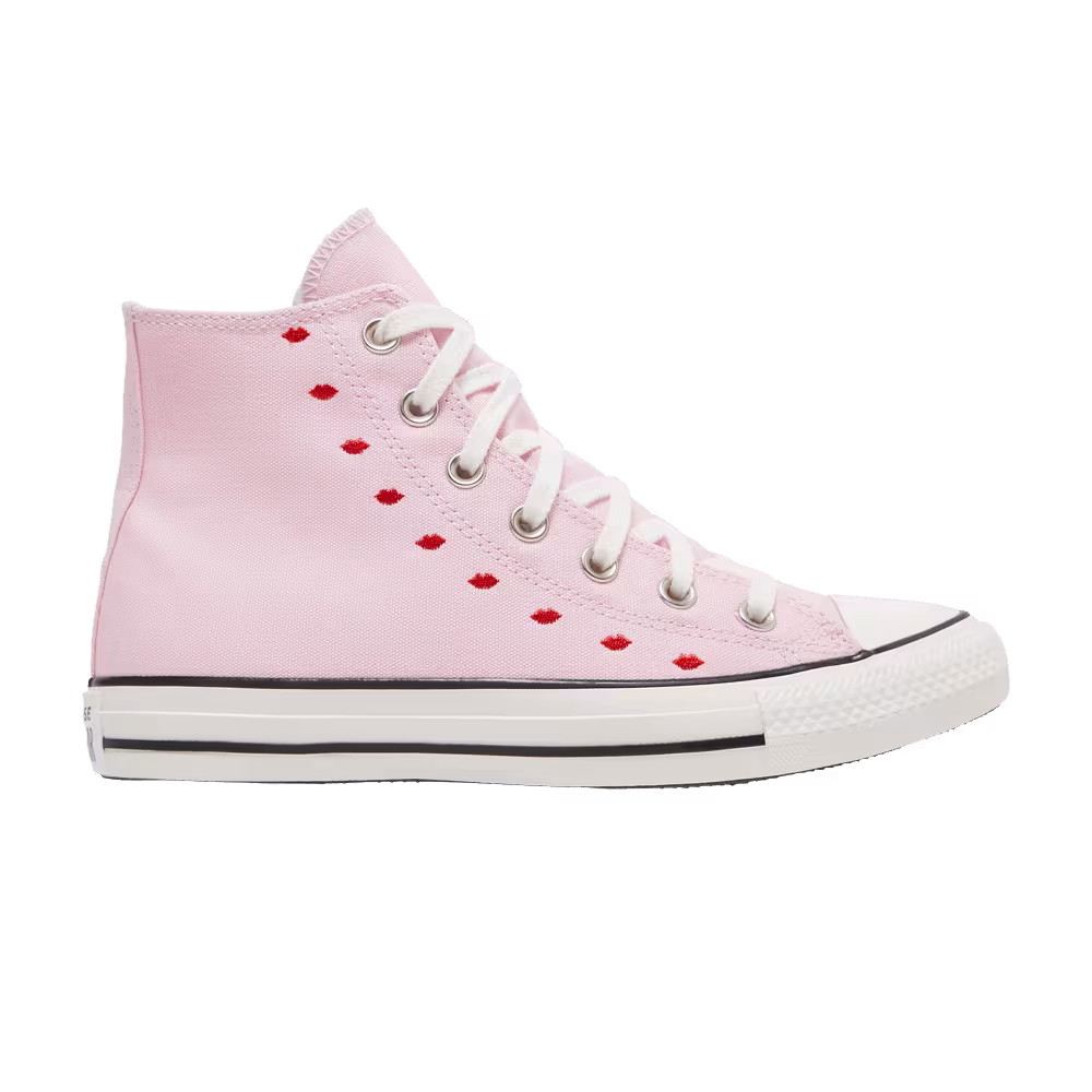 Converse Women's Chuck Taylor All Star High Embroidered Hearts - Cherry Blossom