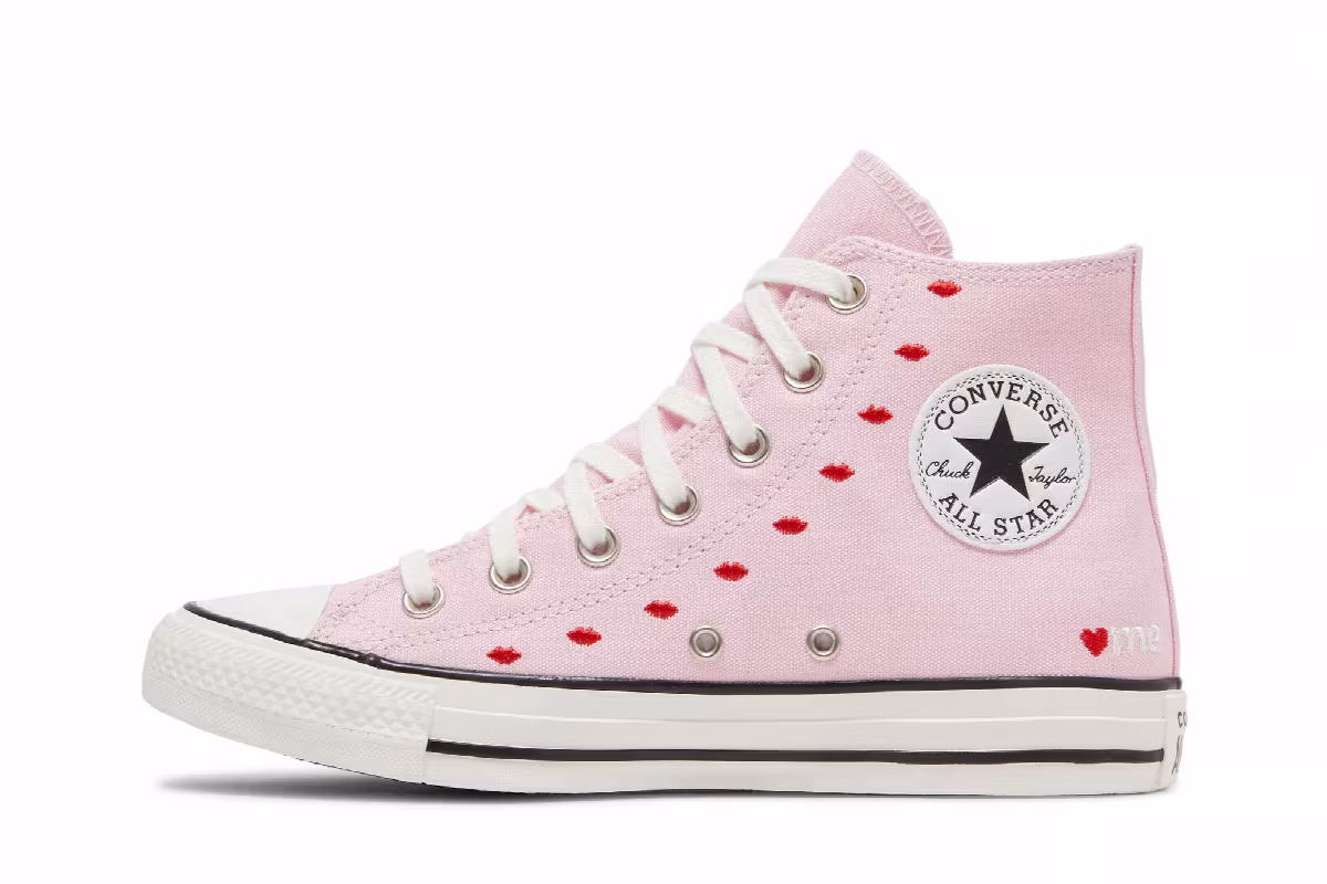 Converse Women's Chuck Taylor All Star High Embroidered Hearts - Cherry Blossom, view 4