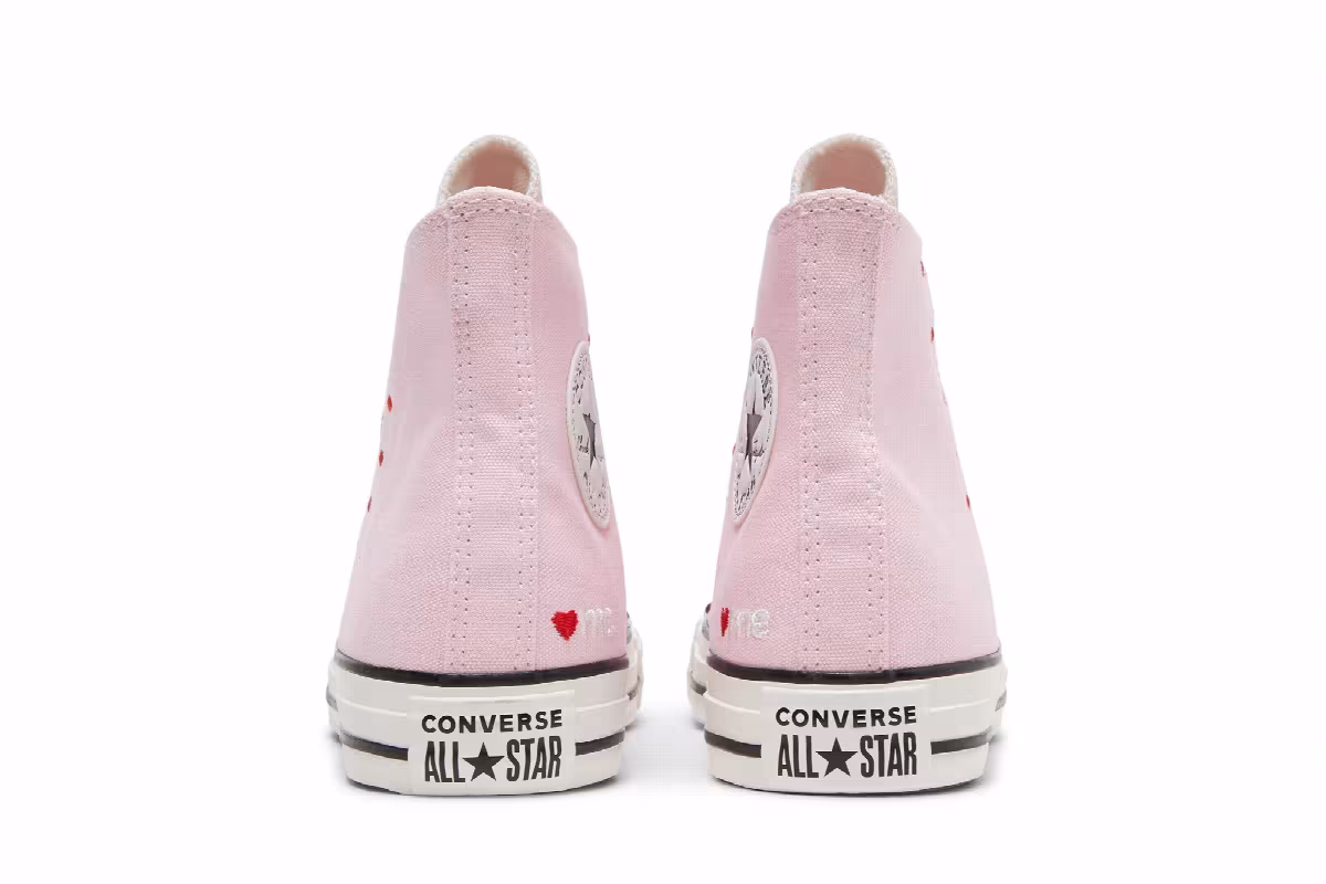 Converse Women's Chuck Taylor All Star High Embroidered Hearts - Cherry Blossom, view 7