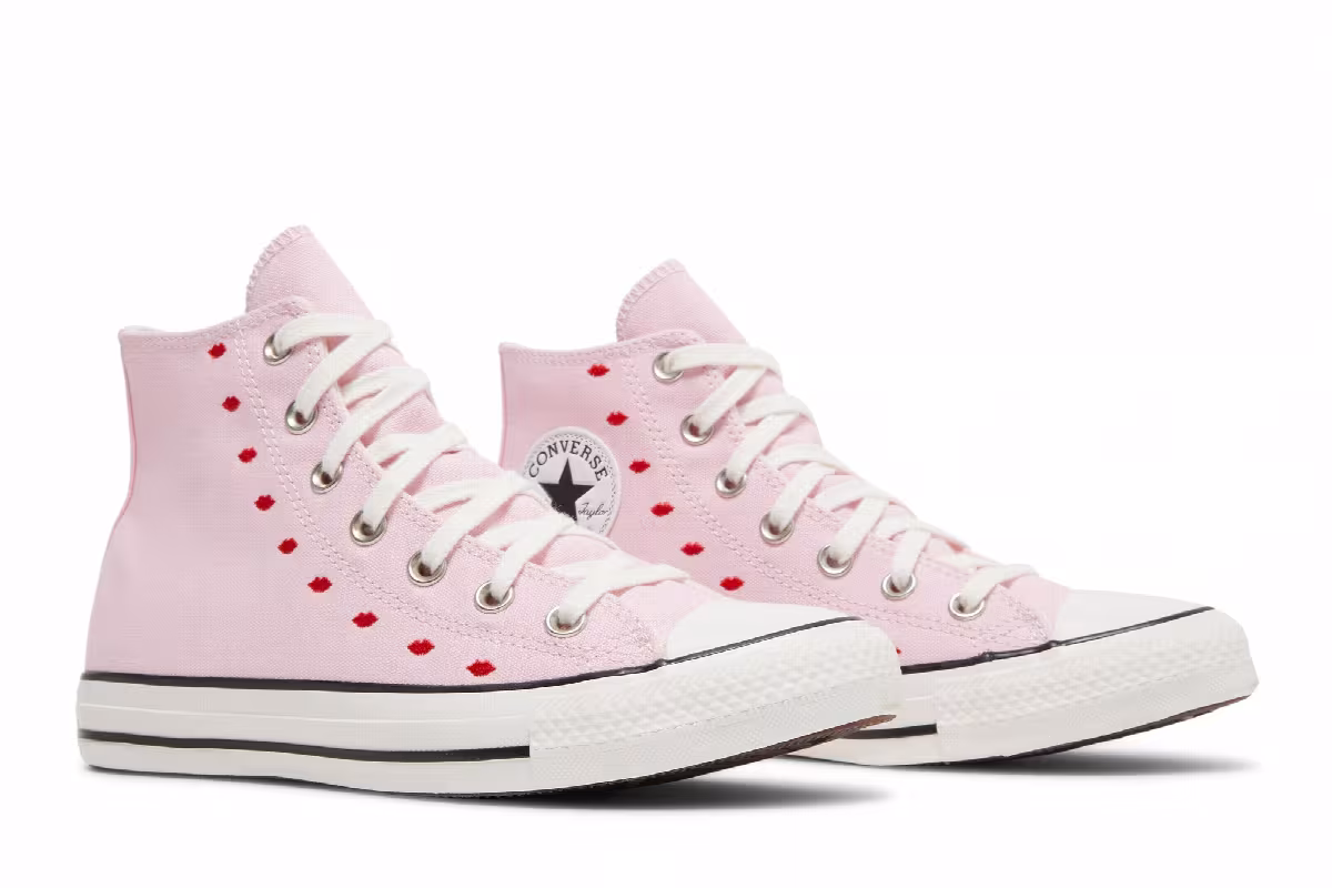 Converse Women's Chuck Taylor All Star High Embroidered Hearts - Cherry Blossom, view 9