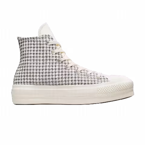 Converse Wmns Chuck Taylor All Star Lift Platform High 'Houndstooth Shine - Egret Pure Silver'
