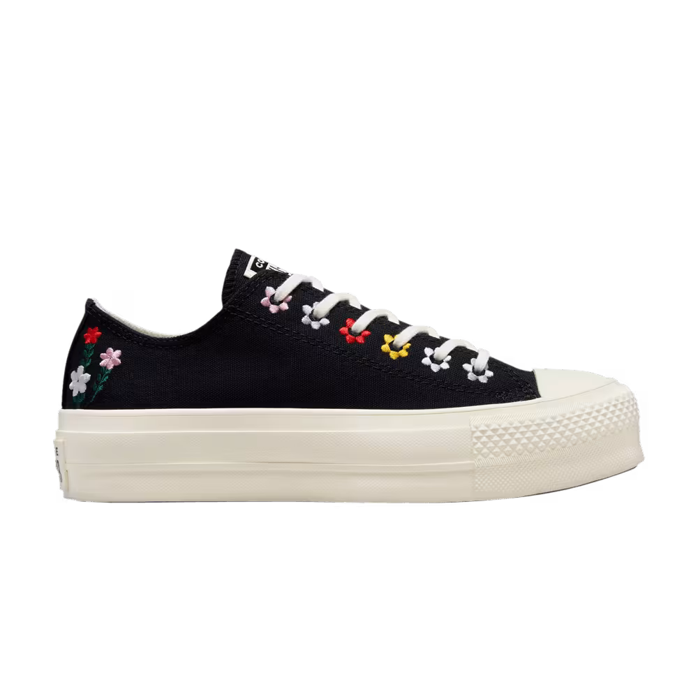 Converse Women's Chuck Taylor All Star Lift Platform Low Floral Embroidery