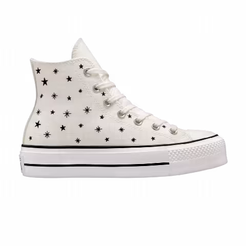 Converse Wmns Chuck Taylor All Star Lift Platform High 'Embroidered Stars - Egret'
