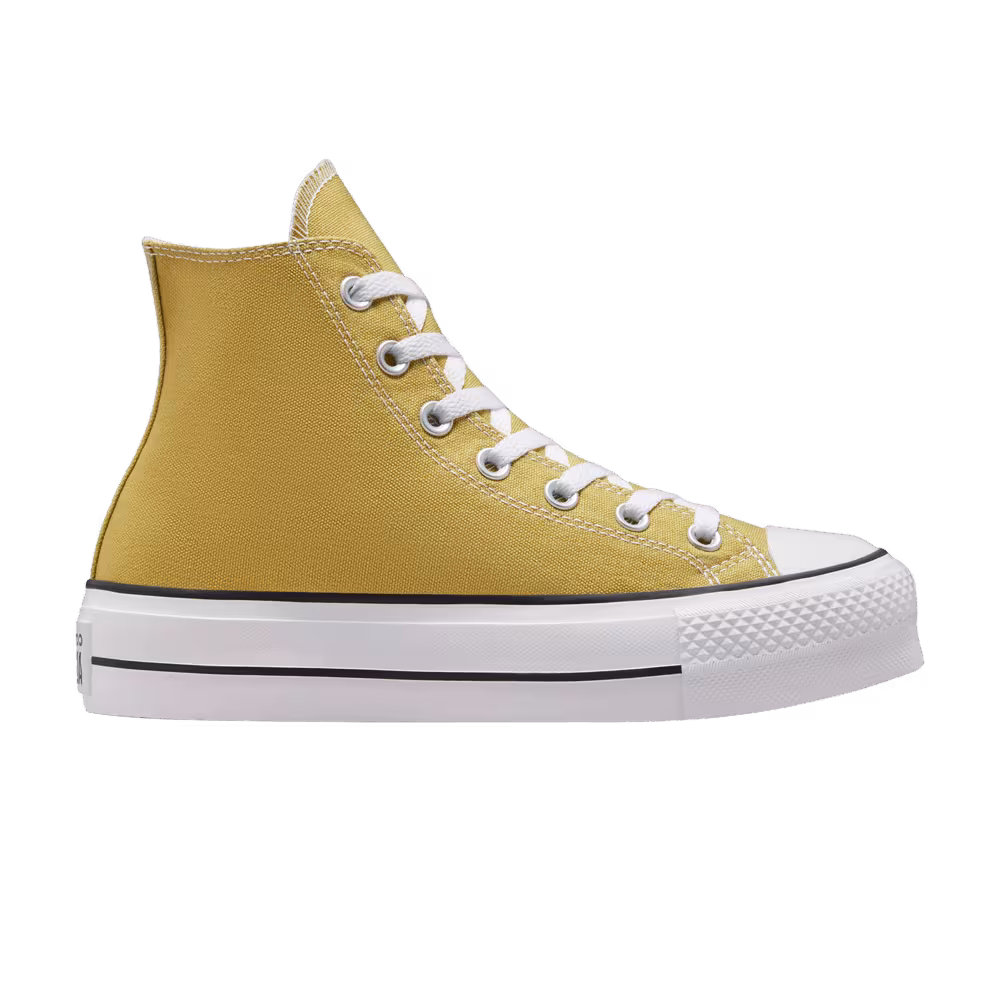 Converse Women's Chuck Taylor All Star Lift Platform High Raffia Gold