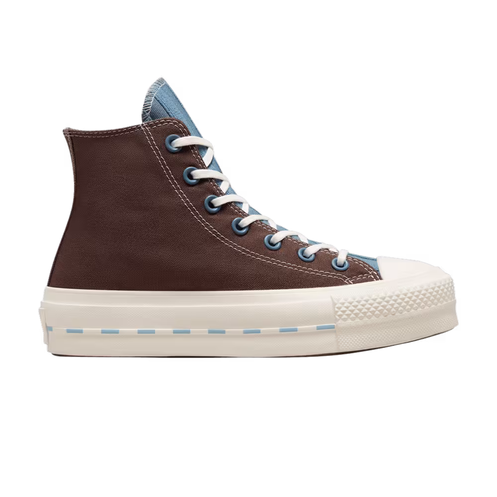 Converse Women's Chuck Taylor All Star Lift Platform Crafted Canvas High Brazil Nut Indigo Oxide