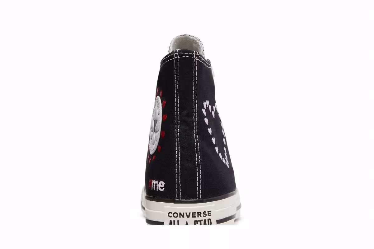 Converse Women's Chuck Taylor All Star High Embroidered Hearts - Black, view 8