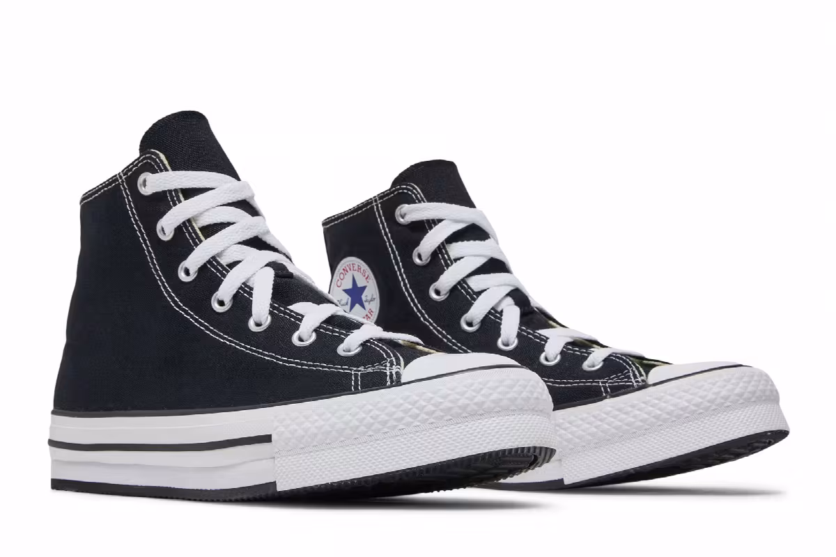 Converse Chuck Taylor All Star Lift Platform Canvas High GS Black, view 9