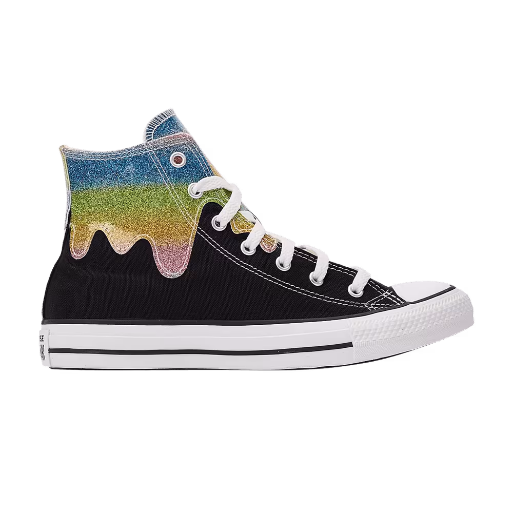 Converse Chuck Taylor All Star High GS Glitter Drip - Black