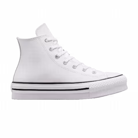 Converse Chuck Taylor All Star Lift Platform Leather High GS 'White Natural Ivory'