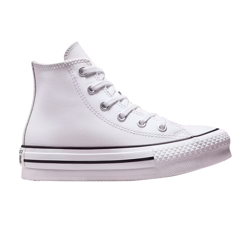 Converse Chuck Taylor All Star Lift Platform Leather High Kids White Natural Ivory