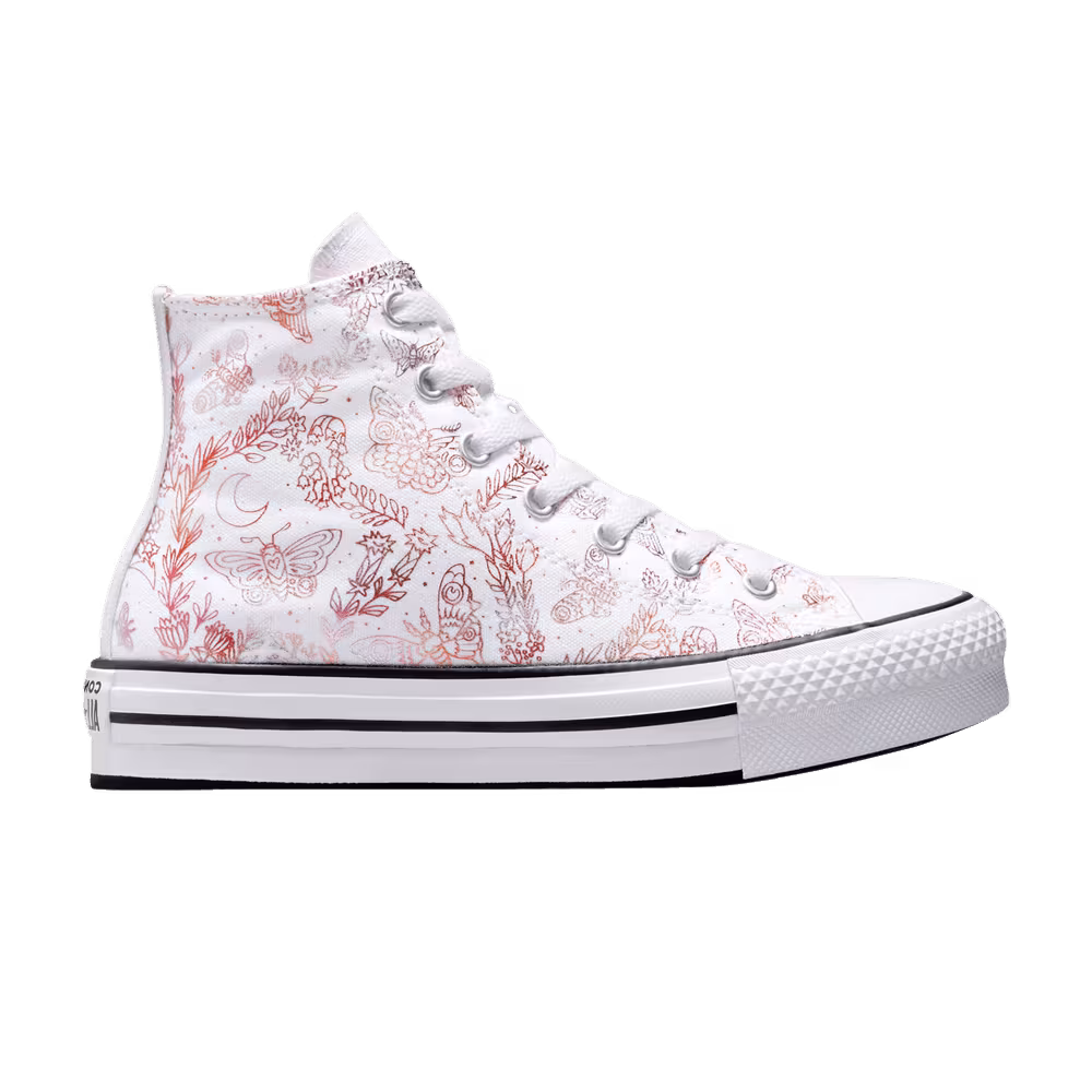 Converse Chuck Taylor All Star EVA Lift Platform High GS Butterfly Shine - White