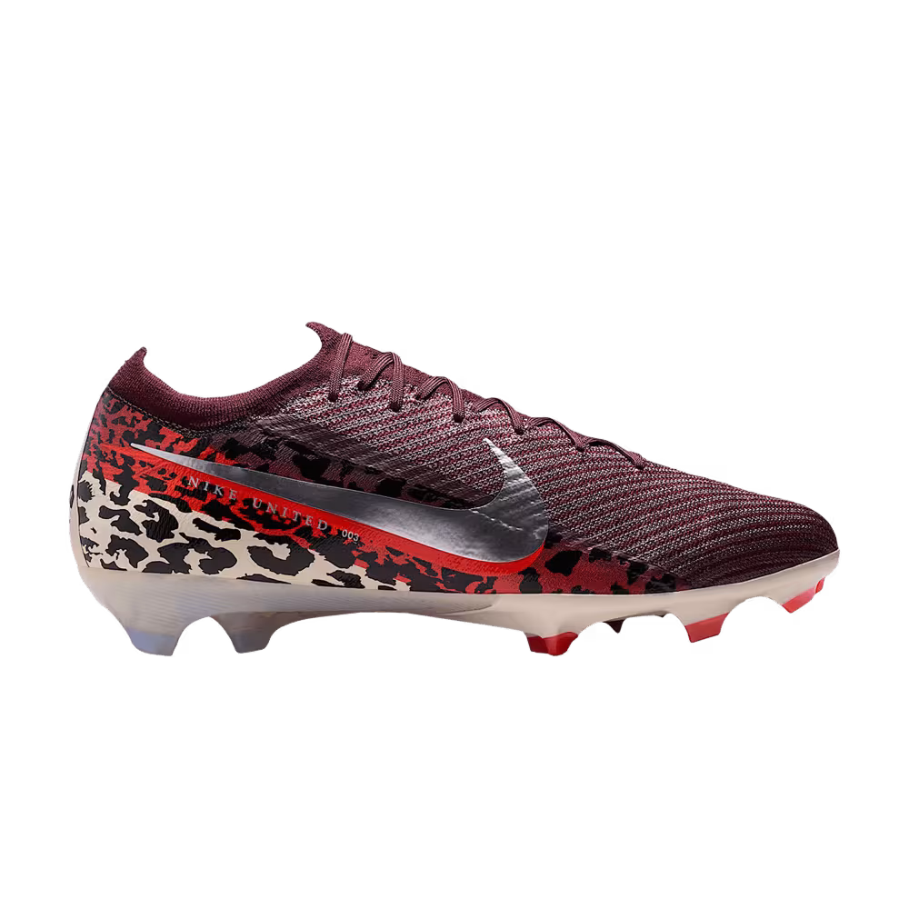 Nike United Mercurial Vapor 16 Elite FG Low Burgundy Crush University Red Fossil Metallic Silver