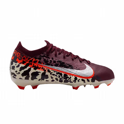 Nike United Jr. Mercurial Vapor 16 Pro FG Low GS 'Burgundy Crush University Red Fossil Metallic Silver'