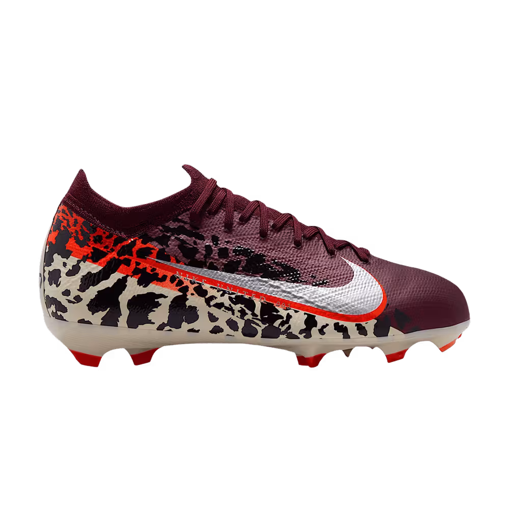 Nike United Jr. Mercurial Vapor 16 Pro FG Low GS Burgundy Crush University Red Fossil Metallic Silver