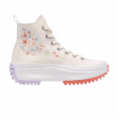 Converse Run Star Hike Platform High 'Embroidered Floral - Egret'