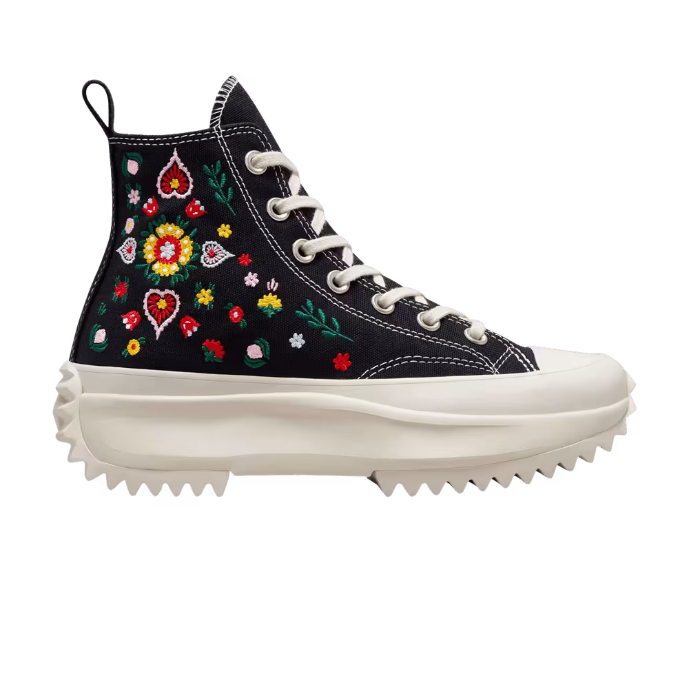 Converse Run Star Hike Platform High Floral Embroidery