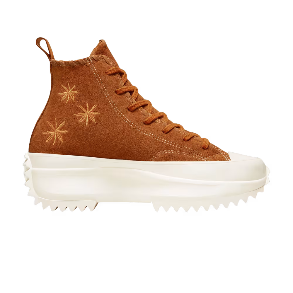 Converse Run Star Hike Platform High Embroidered Floral - Amber