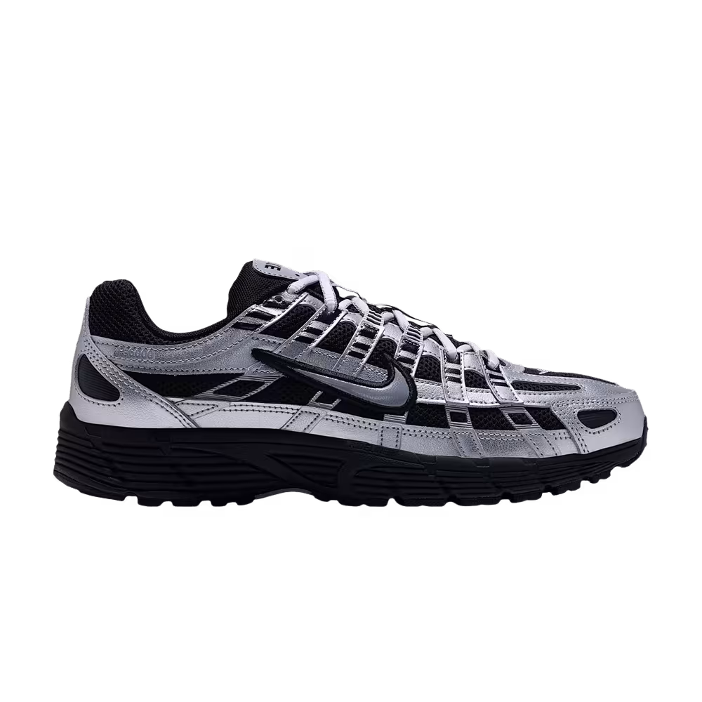 Nike Women's P-6000 Black Metallic Silver Stealth