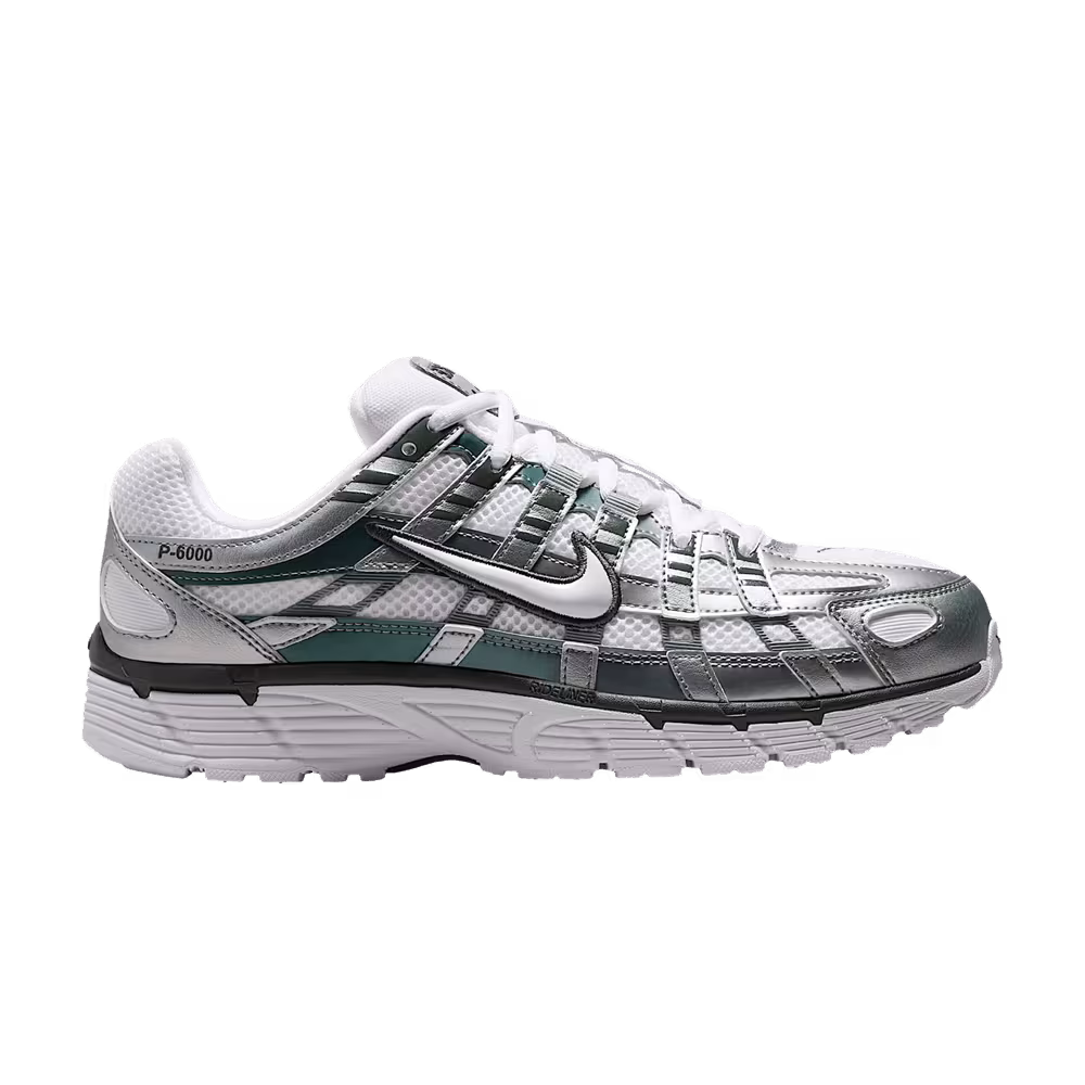 Nike Women's P-6000 White Mica Green Camo Green White