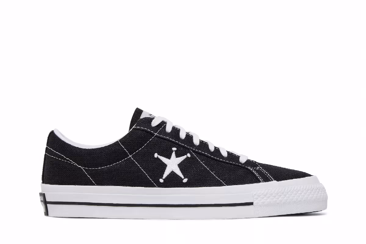 Stussy x Converse One Star Low Black, view 2