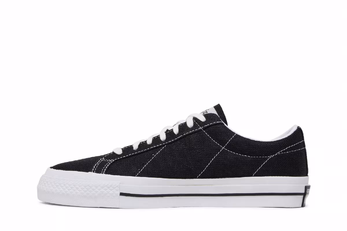 Stussy x Converse One Star Low Black, view 4