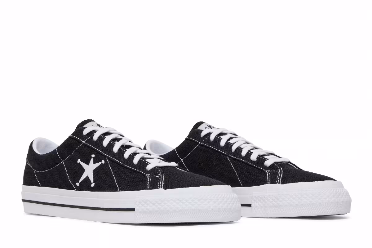 Stussy x Converse One Star Low Black, view 9