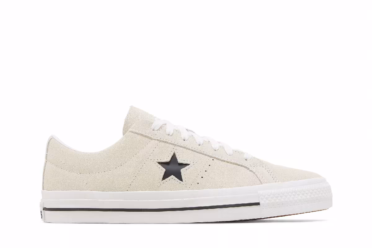 Converse One Star Pro Suede Low Egret White, view 2