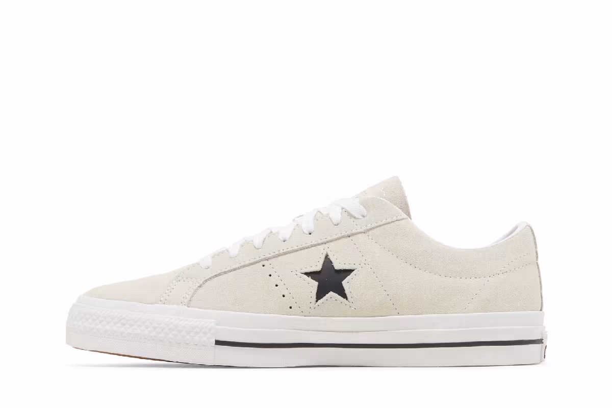 Converse One Star Pro Suede Low Egret White, view 4