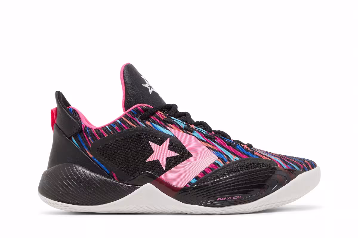 Converse All Star BB Shift Black Neon Pink, view 2