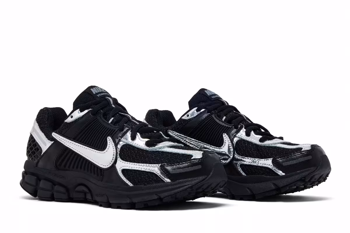 Nike Women's Air Zoom Vomero 5 Black Metallic Silver, view 9