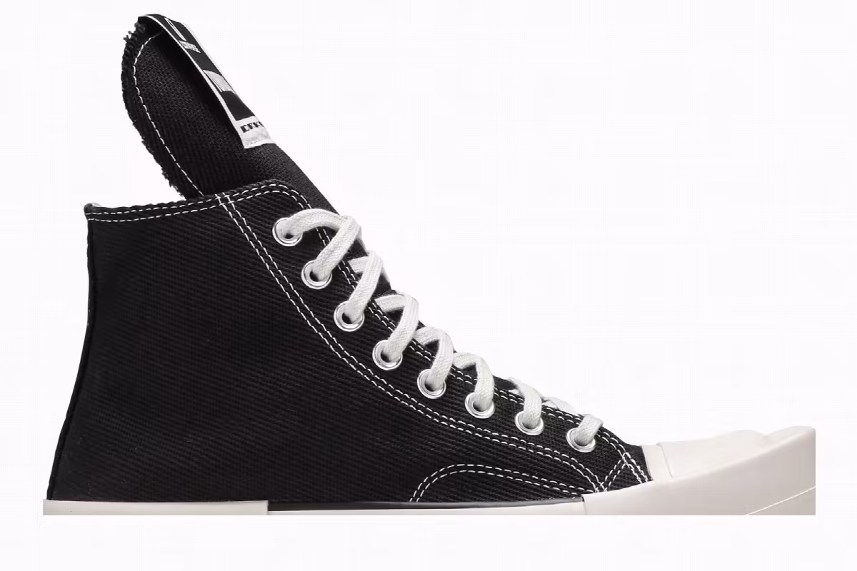 Rick Owens x Converse TURBODRK Chuck 70 High Black, view 3