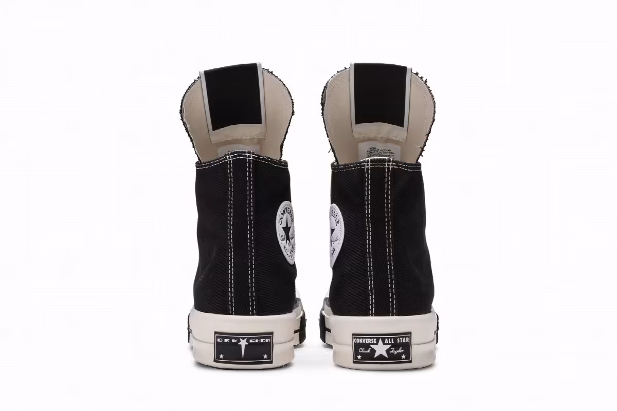 Rick Owens x Converse TURBODRK Chuck 70 High Black, view 7