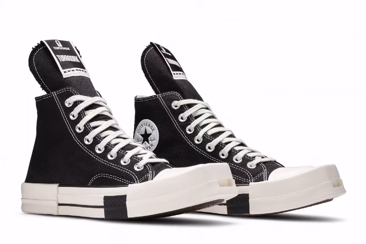 Rick Owens x Converse TURBODRK Chuck 70 High Black, view 9