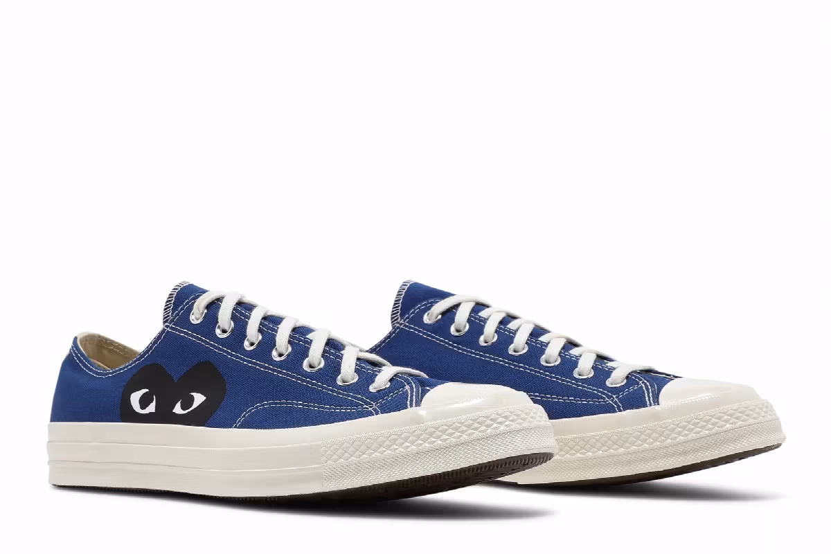 Comme des Garçons PLAY x Converse Chuck 70 Low Blue Quartz, view 9