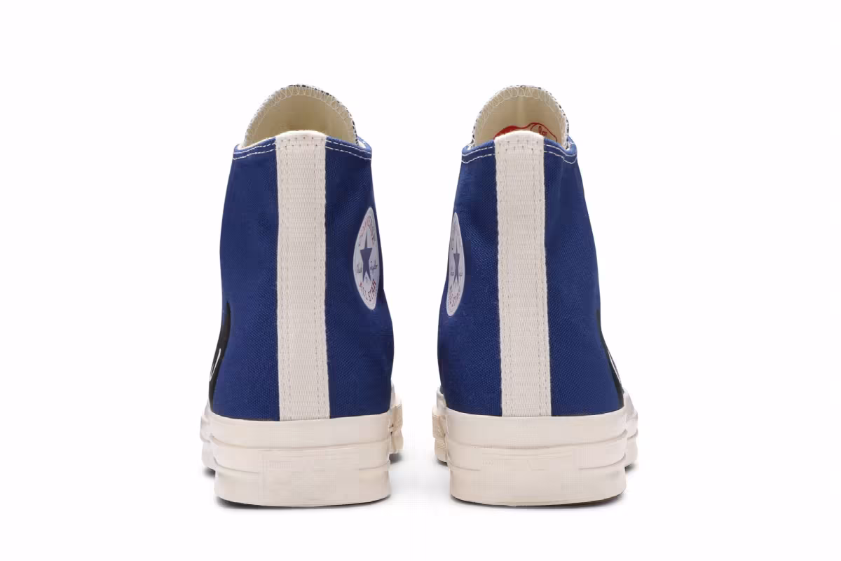 Comme des Garçons PLAY x Converse Chuck 70 High Blue Quartz, view 7