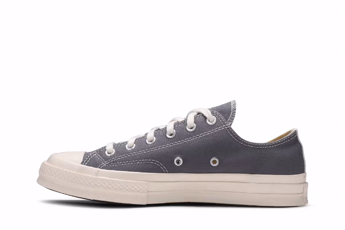 Men's Comme des Garçons PLAY x Converse Chuck 70 Low Steel Gray, view 4