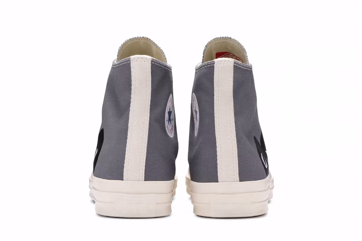 Comme des Garçons PLAY x Converse Chuck 70 High Steel Gray, view 7