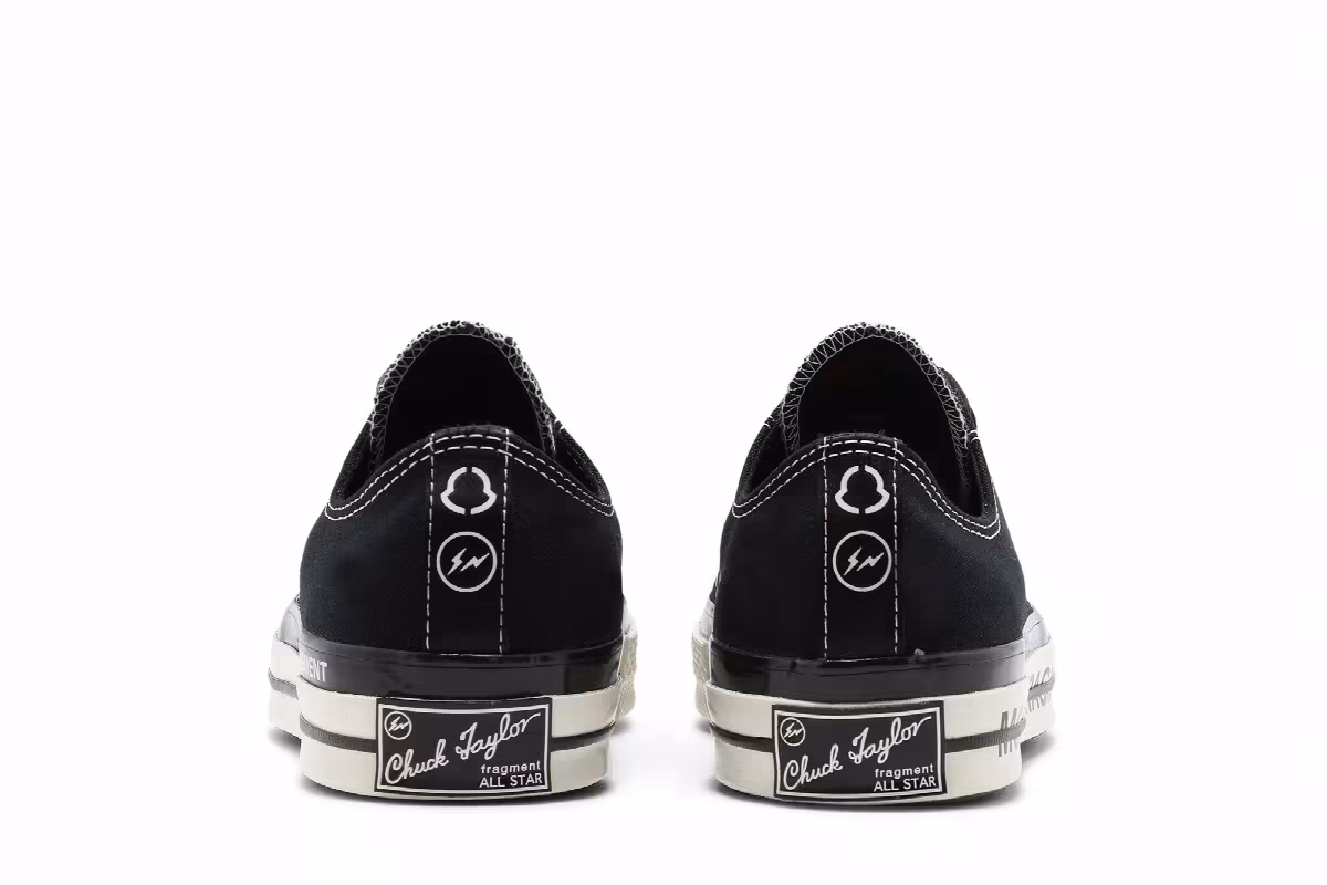 Fragment Design x Moncler x Converse Chuck 70 Low Black, view 7
