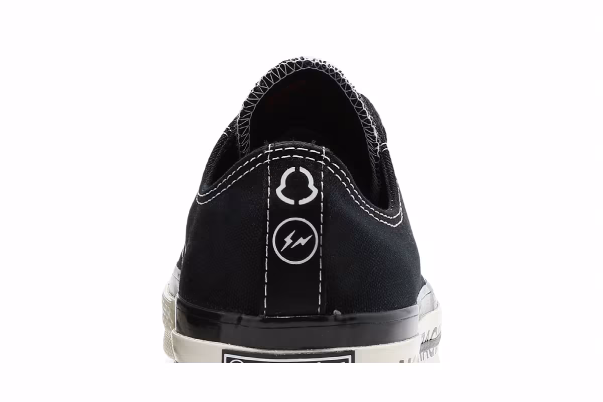 Fragment Design x Moncler x Converse Chuck 70 Low Black, view 8