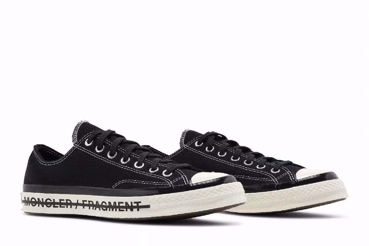 Fragment Design x Moncler x Converse Chuck 70 Low Black, view 9