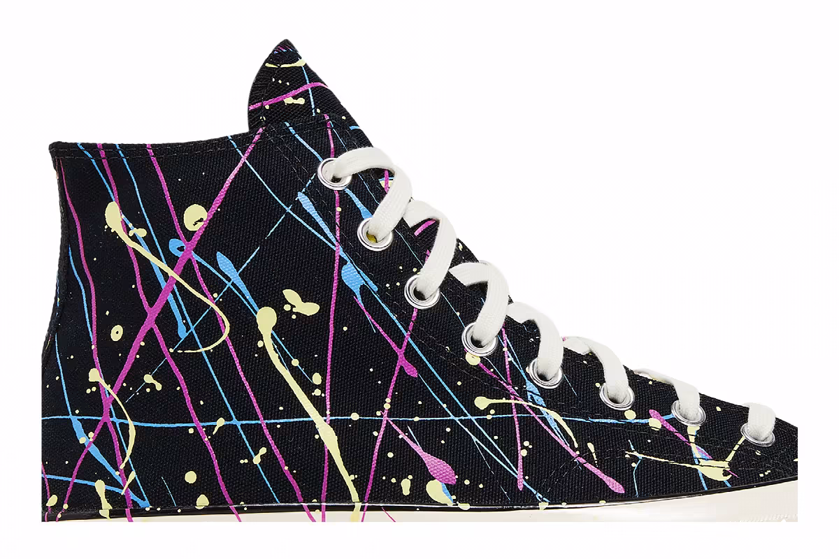 Converse Chuck 70 High Paint Splatter - Black, view 3